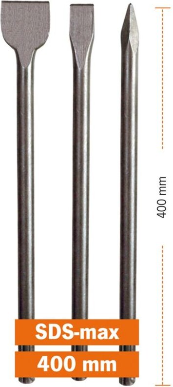 Projahn - Meißel Satz SDS-max eco, 3-teilig, Spitzmeißel, Flachmeißel, Spatmeißel