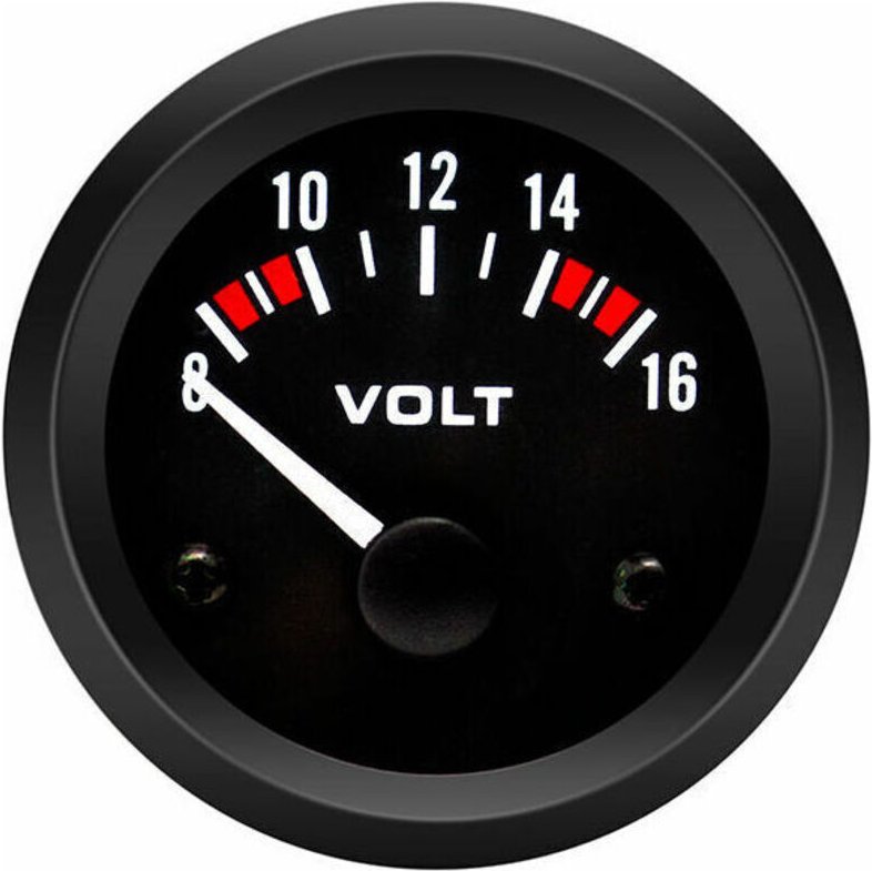 Voltmeter BX100007 52mm/2in Voltmeter (8-16V) Kfz-Voltmeter + universelles 12V-Voltmeter