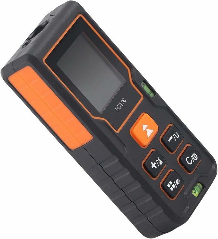 Laser-Entfernungsmesser - Tragbarer LCD-Laser-Entfernungsmesser mit Infrarot-Entfernungsmesser und doppelter Wasserwaage...