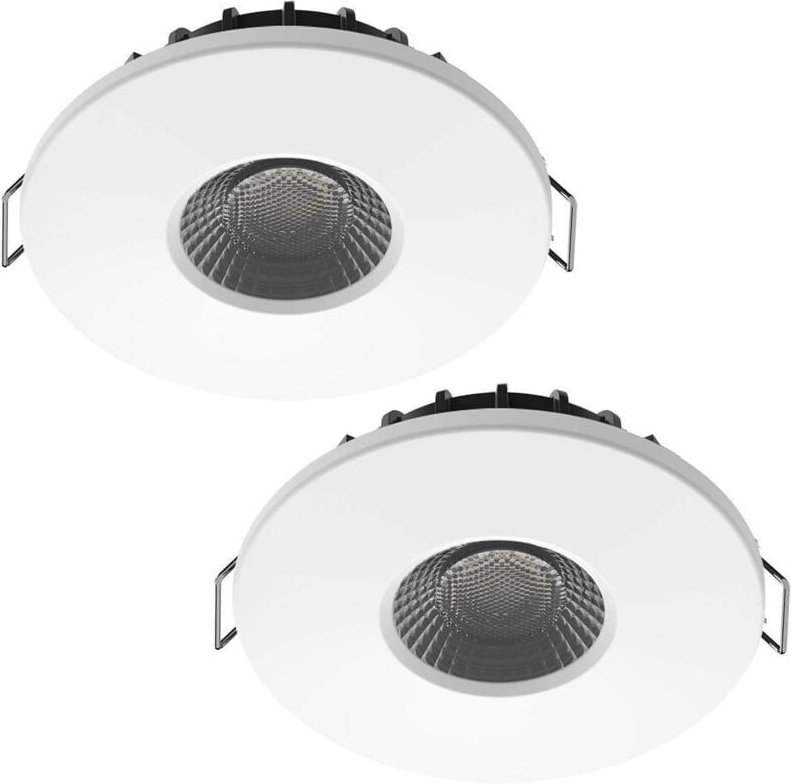 Arum Lighting - Set mit 2 LED-Einbaustrahlern 8W milan cct IP65 IK07 mit dimmbarem Transformator