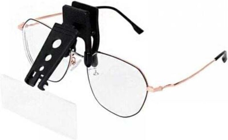 Aufsteckbare Lupe mit 3 austauschbaren Linsen, freihändiger Befestigung und faltbar, 1,5 x 2,5 x 3,5 x 1,5 cm, zum Lesen...