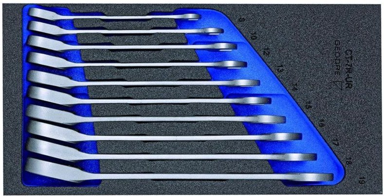 1500 CT1-7 ur Satz Maulschlüssel mit Ringratsche umschaltbar in Check-Tool-Modul