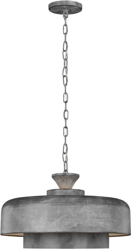 Haymarket 1 Lichtanhänger, verwittert verzinkt, E27 - Elstead