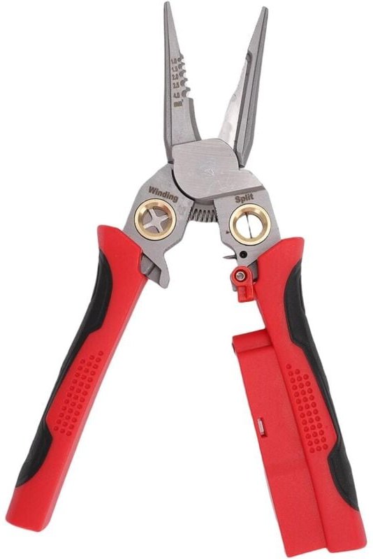 8-in-1-Abisolierzange mit Spannungsprüfer, multifunktionale Profi-Elektrozange mit Kabelschneider und Crimpzange, Abisol...