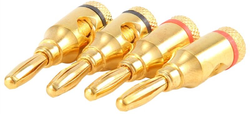 Thumbnail - 4 X 4Mm Bananenstecker für Lautsprecherkabelstecker / Vergoldet
