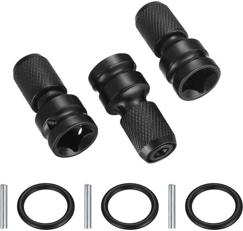 3-teilige 1/2-Zoll-Vierkant- auf 1/4-Zoll-Sechskant-Steckschlüssel-Adapter, Schnellspannbohrfutter-Konverter, Sechskant-...