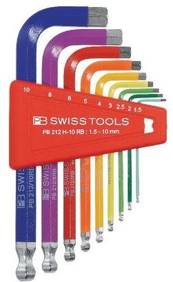 Pb swiss Sechskant-Winkelschraubendreher mit Kugelkopf 8,0mm