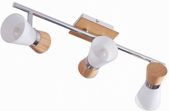 Lampenwelt - Deckenlampe 'Vivica' aus Holz für Wohnzimmer & Esszimmer von Lindby