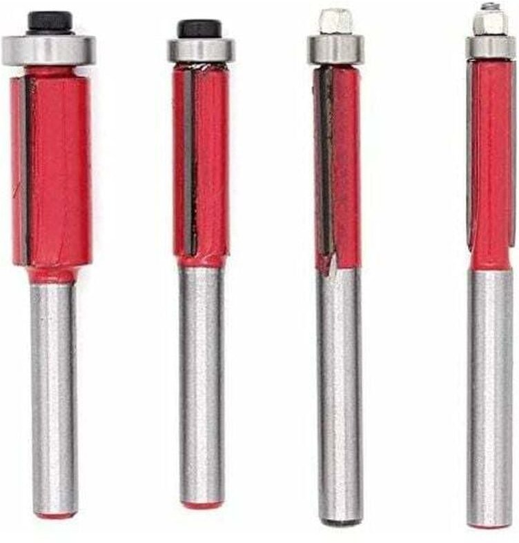 brocas de copia de 1/4" para carpintería, herramientas de fresado con rodamiento superior y vástago de fresado de corte ...