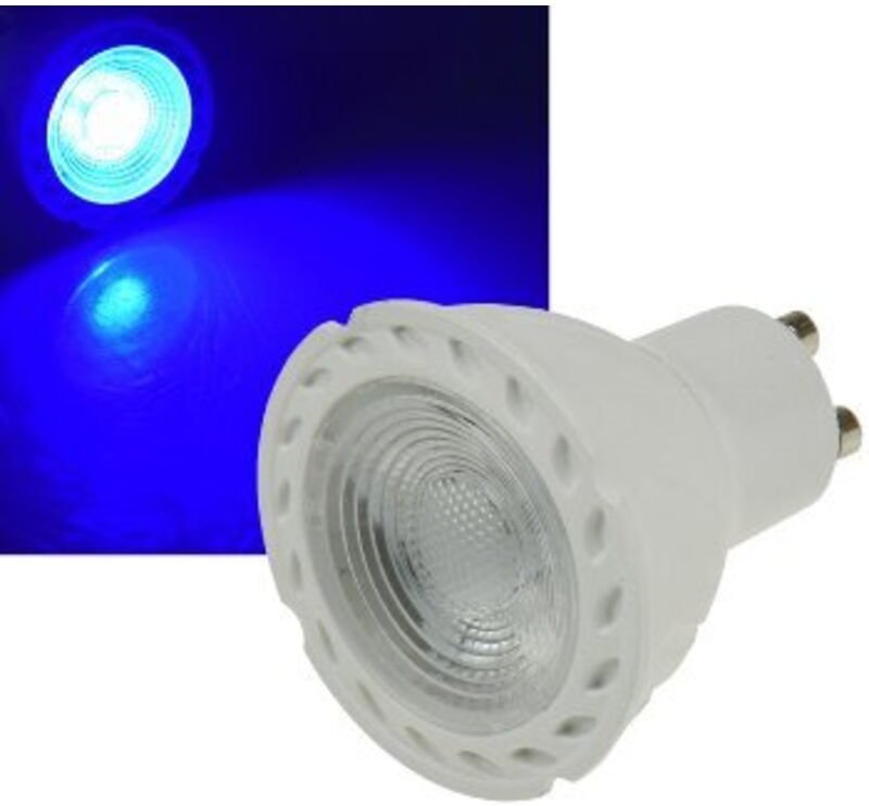 LED Strahler BLAU für Deko Leuchten GU10 Sockel 5W 38° Blau