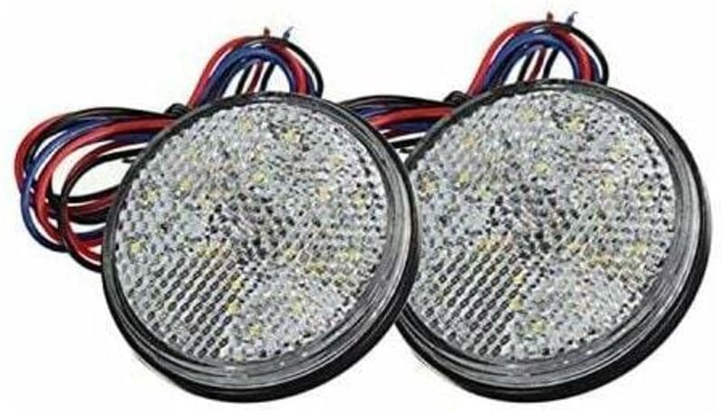 LED-Anhängerleuchten, 12-V-Anhängerrücklicht, 2 Stück, Auto-Anhängerbremslicht, runder Reflektor, LED-Umrissleuchte für ...