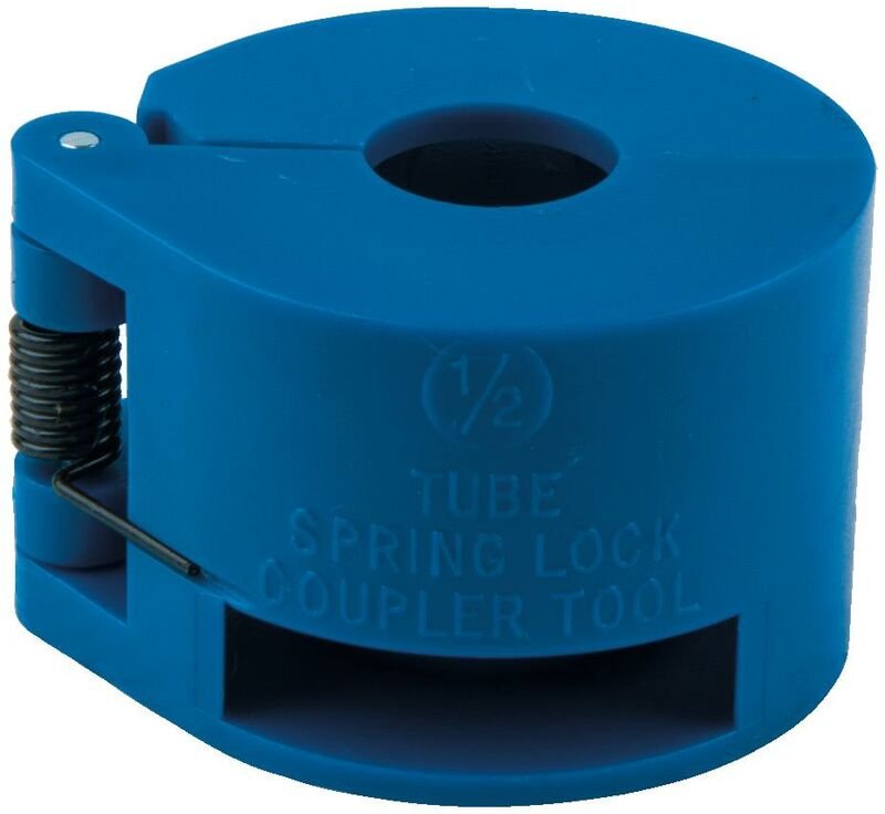 Trommel-Entriegler mit Feder, blau, 1/2'