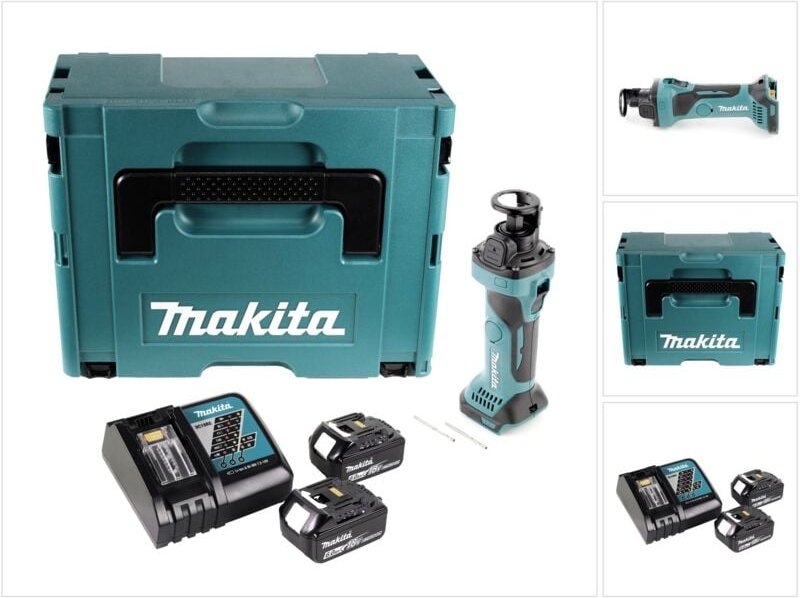 Makita - dco 180 rgj Akku Rotationsschneider 18 v 30.000 U/min + 2x Akku 6,0 Ah + Ladegerät + Makpac