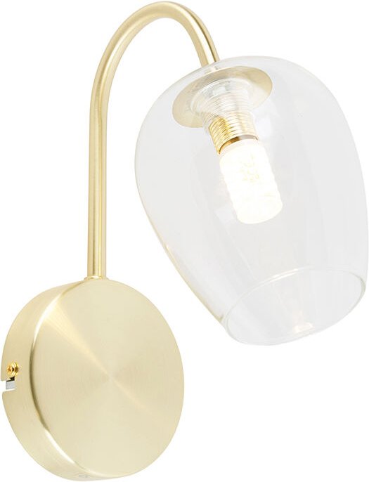 Smarte Wandleuchte Gold mit Glas inkl. Wifi G9 - Elien