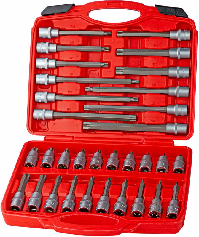 Thumbnail - Dema - Stecknüsse Innensechsrund lang-kurz 32tlg. Stecknuss Set 1/2 Zoll Steckschlüssel