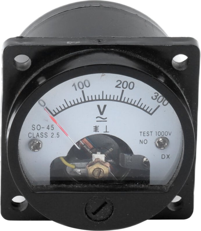Eosnow Rundes Voltmeter, ABS, analoges Zifferblatt, genaues Werkzeug zum Messen von SO-45 AC 0-300 V