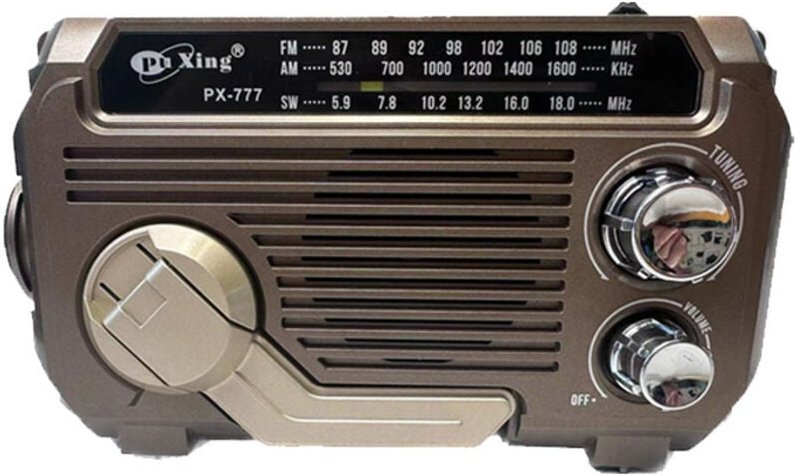 AM-FM-Radio mit Bluetooth, tragbares Vintage-Transistorradio, wiederaufladbarer Akku, 4 AA-Batterien, Wandsteckdose, AUX...
