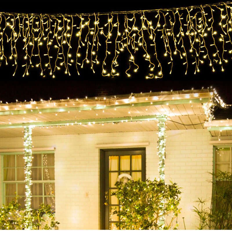 Thumbnail - Swanew 20M 600 led Lichterkette led Eisregen Schneefall Weihnachtsbeleuchtung Lichtervorhang IP44 8 Modi mit Stecker Auß...