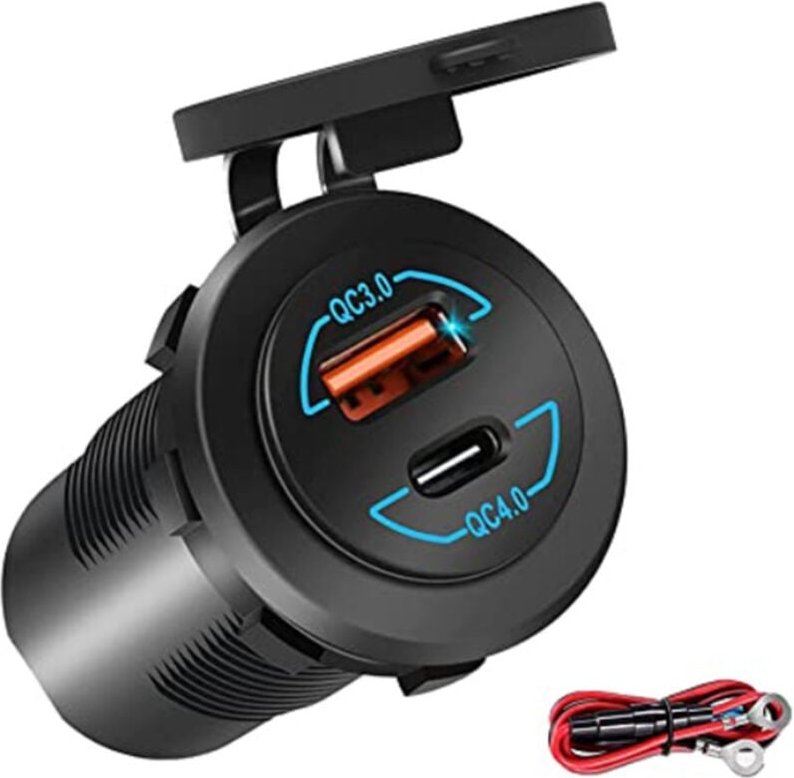 Quick Charge 4.0 pd qc 3.0 USB-Autoladegerät, USB-Buchse, Schnellladegerät für Auto, Boot, lkw