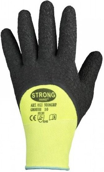 STRONGHAND Handschuhe NEONGRIP Größe 10 neongelb/schwarz ( 8000140723 )