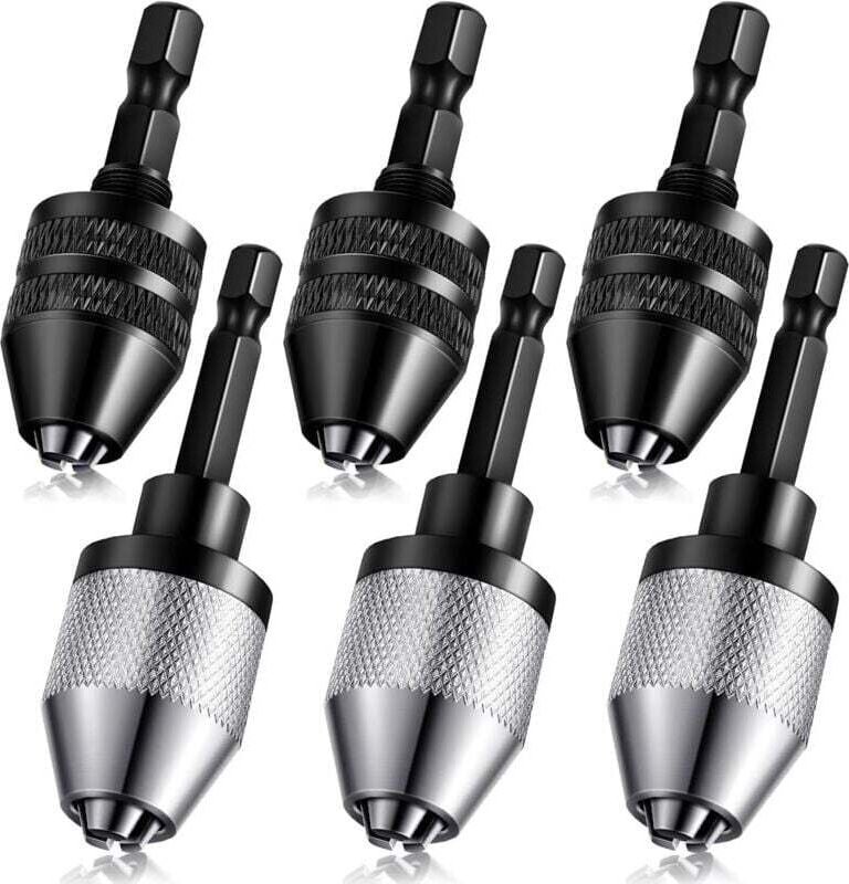 Schnellspannbohrfutter mit 1/4-Zoll-Sechskantschaft, Schnellwechsel-Schraubendreher-Verlängerungsadapter 0,3–6,5 mm, 0,3...