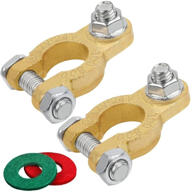 1 Paar Batterie-Kabelschuhe, 12 v, 24 v, Batterieanschlüsse für Autobatterie – universelle Anschlussklemmen für Auto, Bo...