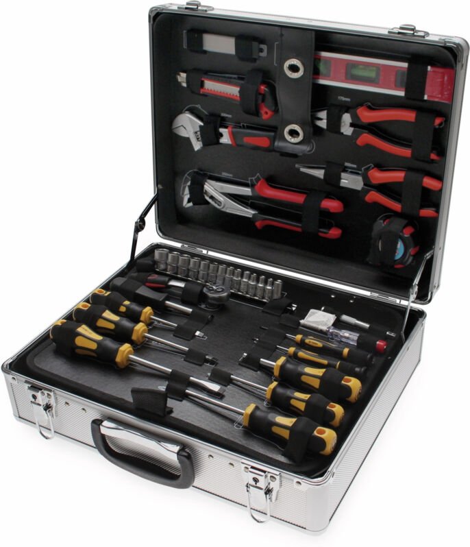 Werkzeug-Satz im Alukoffer 129-tlg.