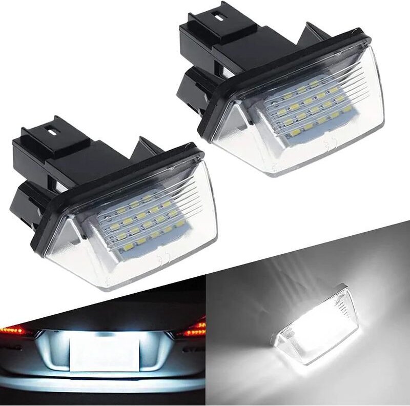 LED Éclairage de la plaque d'immatriculation auto 12V 3528SMD 6500K Xénon Blanc Feux arrière pour Peugeot 206 207 306 30...