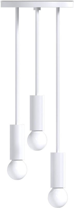 Design-Deckenlampe - Hängeleuchte - 3 Arme - Troy Weiß