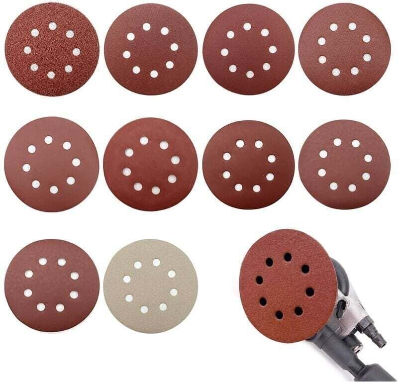 100-teilige Schleifscheibe – 125 mm Schleifmittel, Körnung 80/180/240/400/800/1000/1200/1500/2000/3000, Schleifen, Polie...