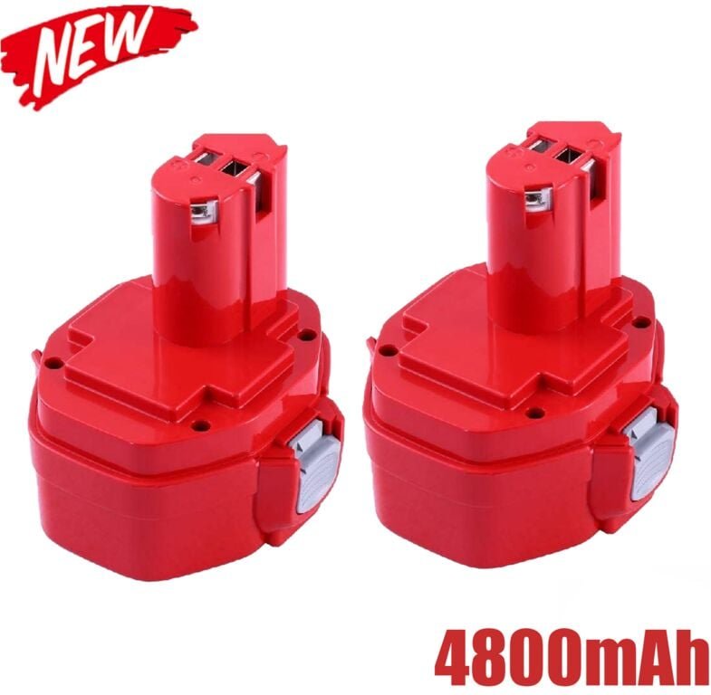 Thumbnail - Pdstation - 2 x 14.4 v 4.8 Ah Werkzeugbatterie für Makita Akku PA14 1420 1422 1433 1435 1435F 192600-1 1939 85-8 192699 ...