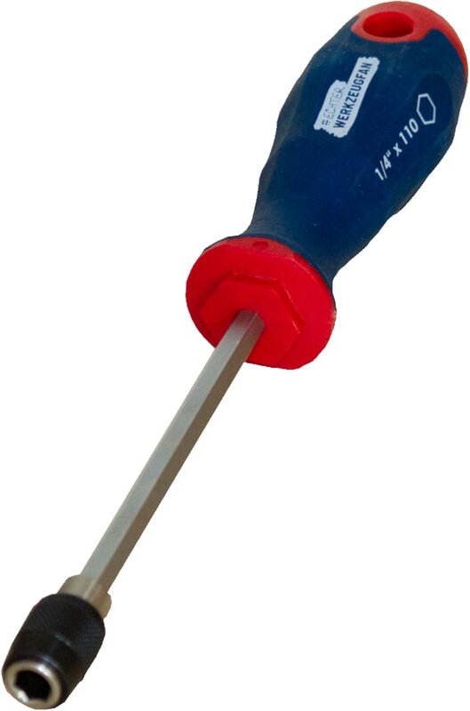 Echter Werkzeugfan Schraubendreher Bithalter lang mit QuickLock 1/4'x110 Perfect Comfort
