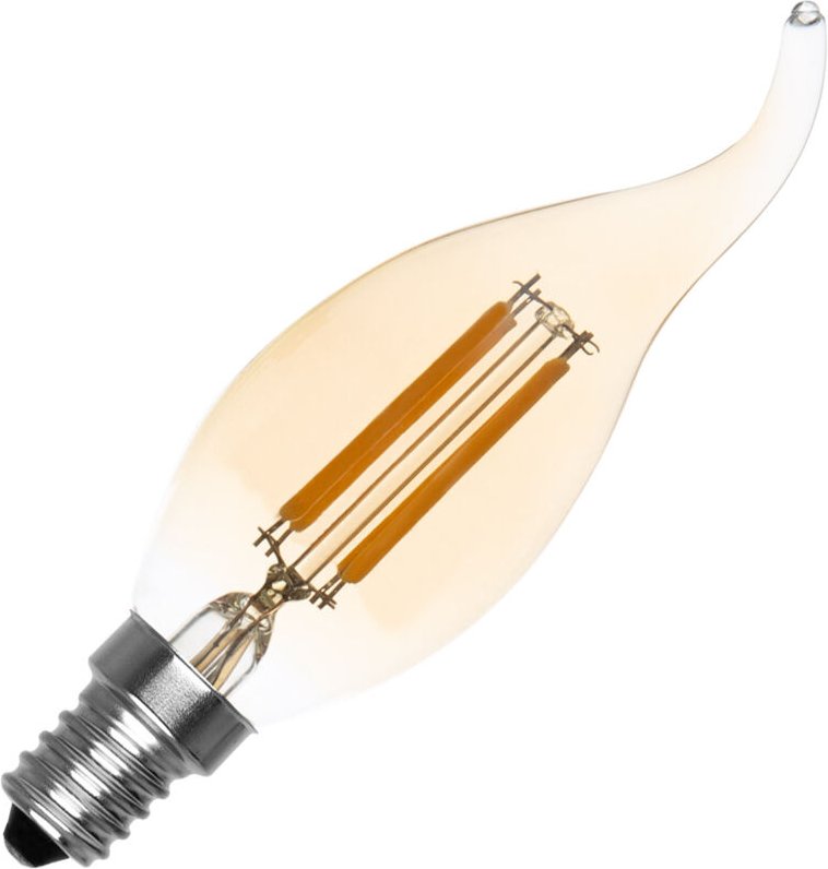 Efectoled - LED-Glühbirne Filament E14 4W 470 lm T35 Gold No Flicker 2700K Warmweiß