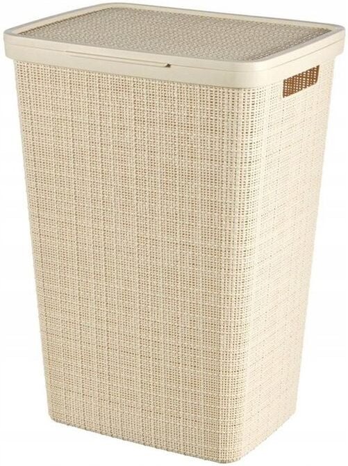 Jute 58L Korb mit Deckel, Creme - Curver