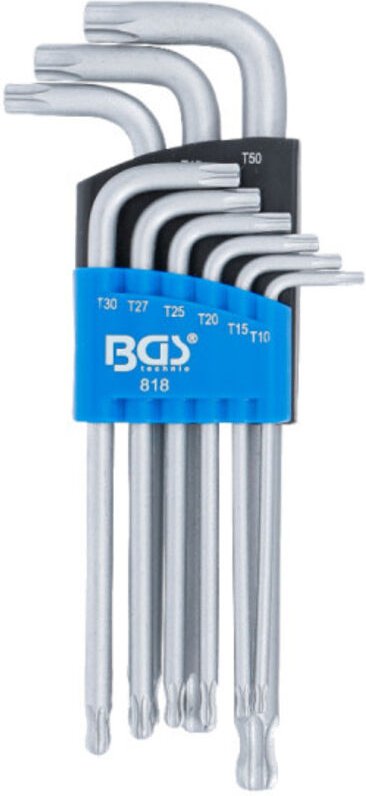 Bgs Technic - Winkelschlüssel-Satz T-Profil (für Torx) mit Kugelkopf T10 - T50 9-tlg.