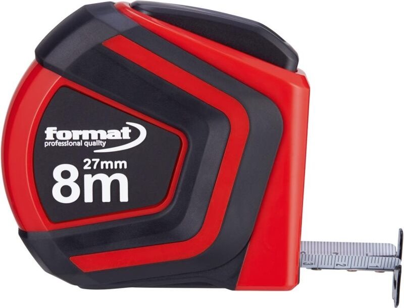 Taschenbandmaß Autolock weiß 8 m x 27 mm - Format