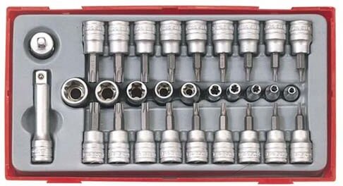 Steckschlüssel-Bit-Satz, 3/8-1/4, TTTX30 Tengtools