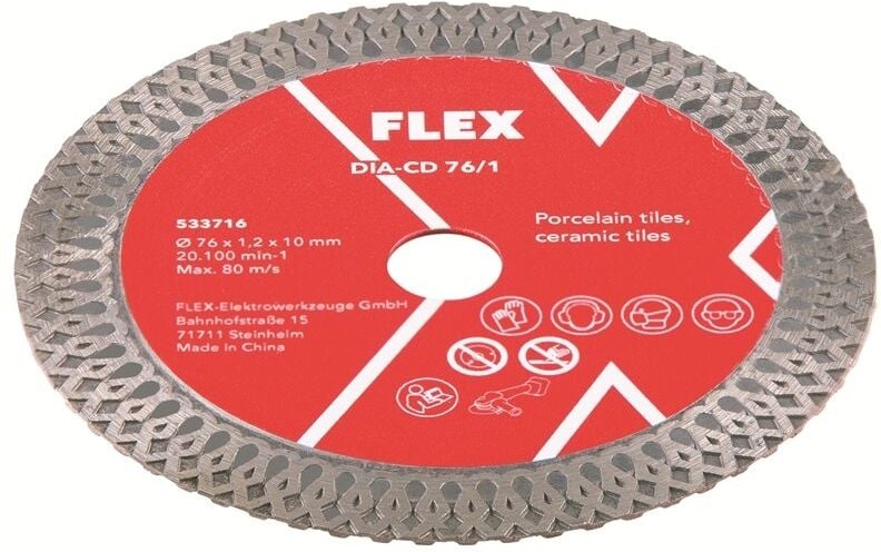 Flex Diamanttrennscheibe für Fliesen DIA-CD 76/1 für LBE 76 12-EC
