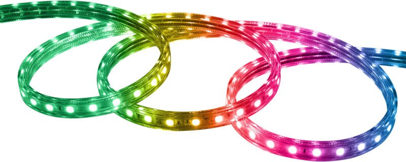 Ledkia - LED-Streifen rgb 220V smd 60 LED/m 10W/m Breite 16mm Schnitt 100cm IP65 5 m