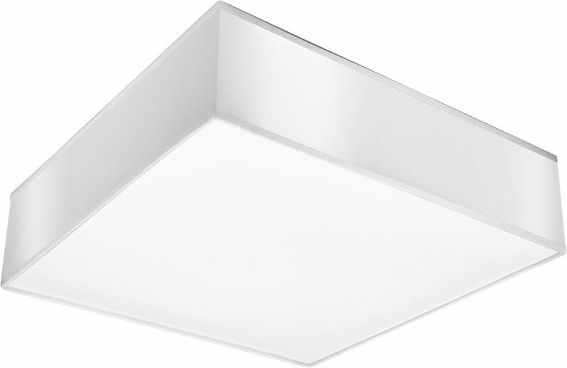 Deckenlampe Eckig weiß Deckenleuchte quadratisch Deckenleuchte Quadrat, PVC Stahl, 2x E27, LxBxH 35 x 35 x 12 cm, Wohnzi...