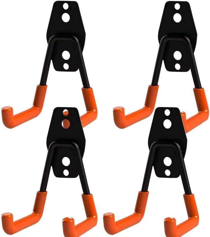 Garagenhaken, 4 Stück, Garagen-Aufbewahrungshaken, Wandmontage-Aufhängehaken mit robuster Halterung für Wandaufbewahrung...