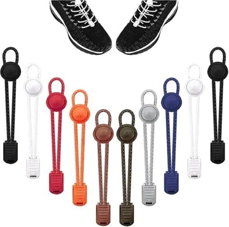 10 Paar selbstsichernde elastische Schnürsenkel, Schnürsenkel ohne Binden, elastische Schnürsenkel, ohne Binden, selbsts...