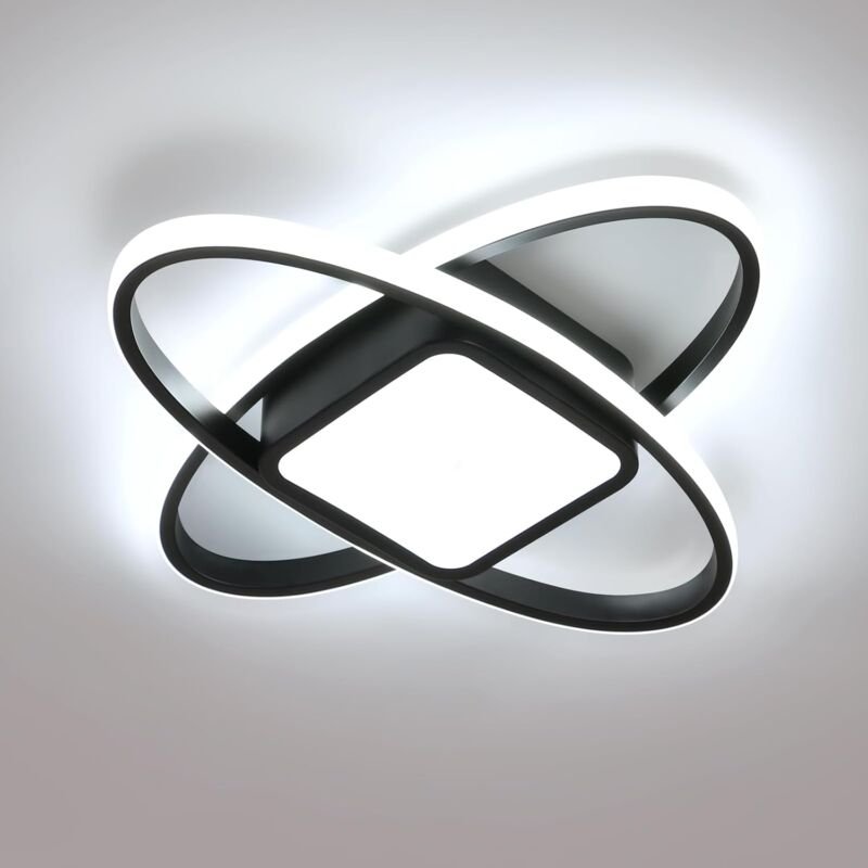 Comely - Moderne LED-Deckenleuchte Schwarz, 40W 4725LM LED-Deckenlampe, Innendeckenleuchte für Schlafzimmer, Wohnzimmer,...
