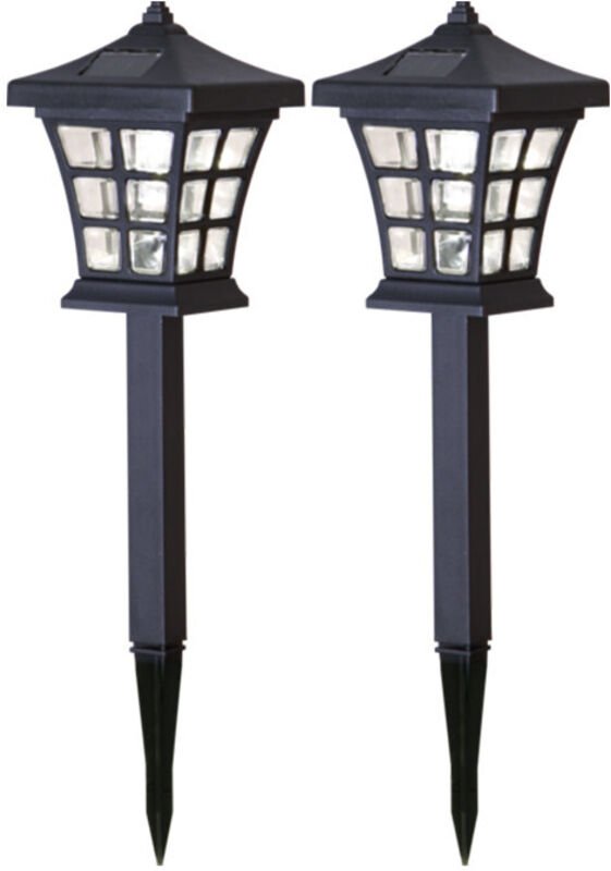 Trading Solarpoller-Set Nippon, 2 Stück, led, Warmweiß, Dämmerungssensor, Außenbereich, 33 cm - Star