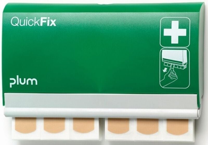 Pflasterspender QuickFix 1 B232,5xH133,5xT33ca.mm grün PLUM