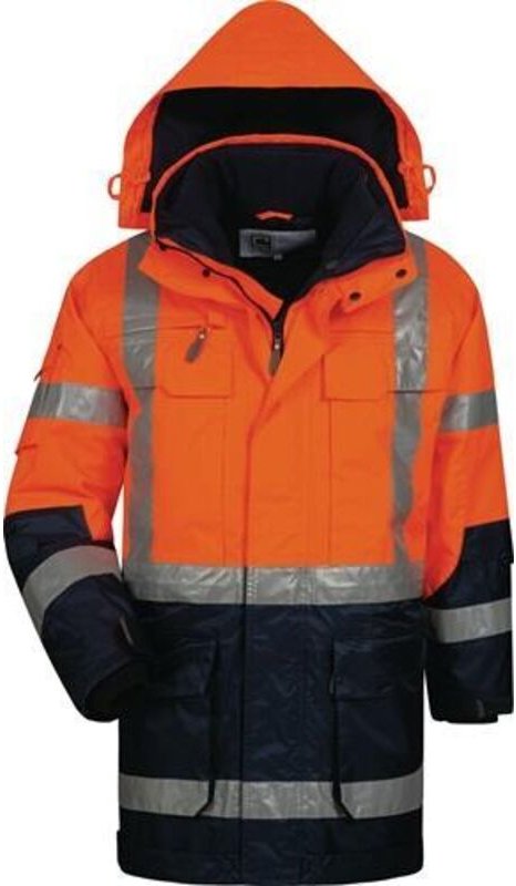 Warnschutzparka Wallace Gr.XL orange/marine