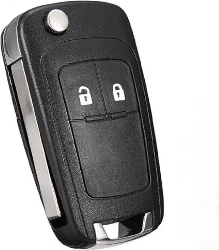 2 Boutons Coque de Clé Compatible avec Opel Astra Insignia Meriva Mokka Zafira Adam und Chevrolet Cruze Aveo Matiz Capti...