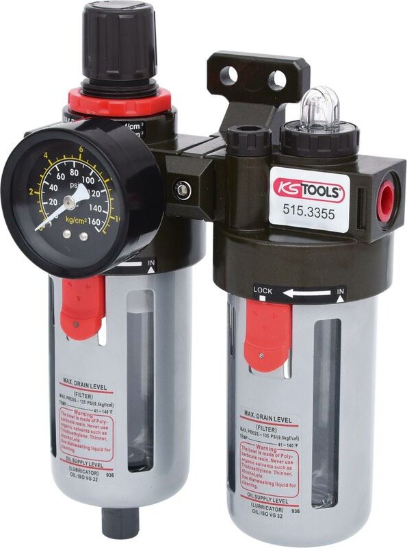 Ks Tools 1/4 Druckluft-Wartungseinheit, 0,5-12bar