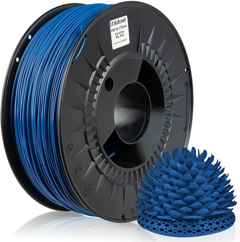 3D Drucker 1,75mm petg Filament 1kg Spule Rolle Premium Signalblau RAL5005 - Midori