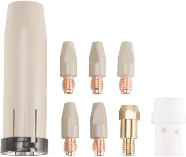 8Pcs 36KD Beschichtung Schutz Düse 0,8mm mig Brenner Gas Spitze Halter von migmag Schweißen